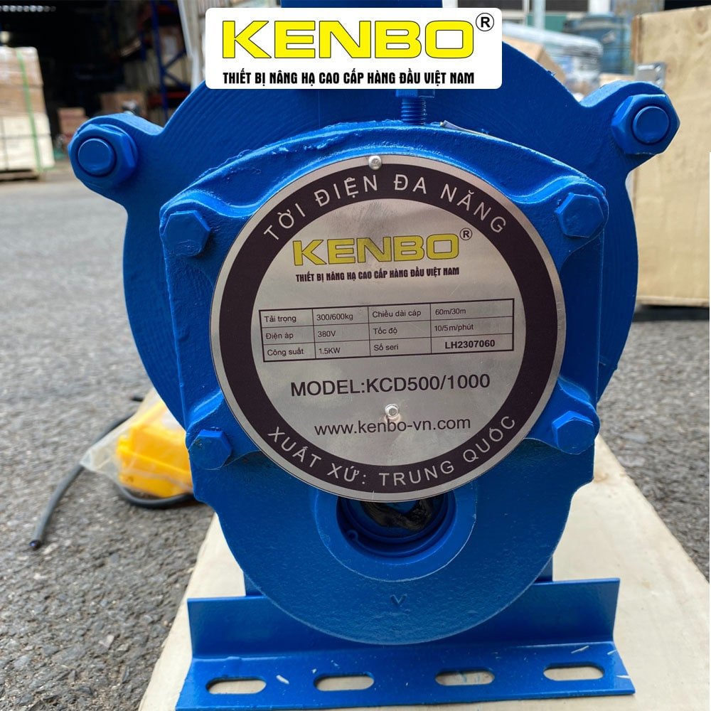 Tời Điện Kenbo KCD500/1000-100M 380V 200/400Kg