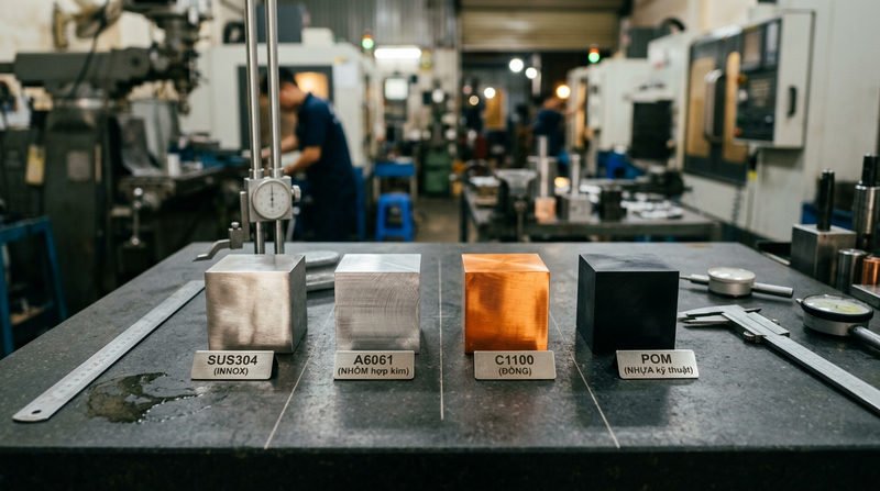 Đặc tính các loại vật liệu trong gia công cơ khí theo yêu cầu