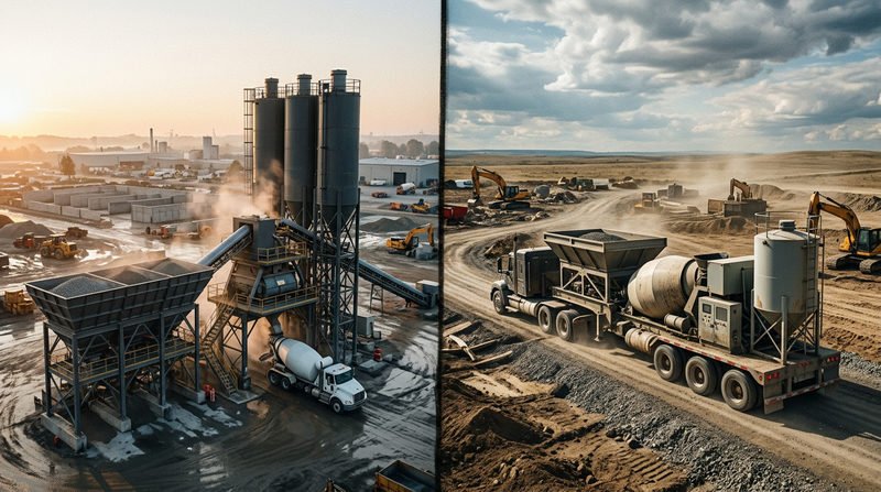 Phân loại các hệ thống trạm trộn bê tông theo công năng